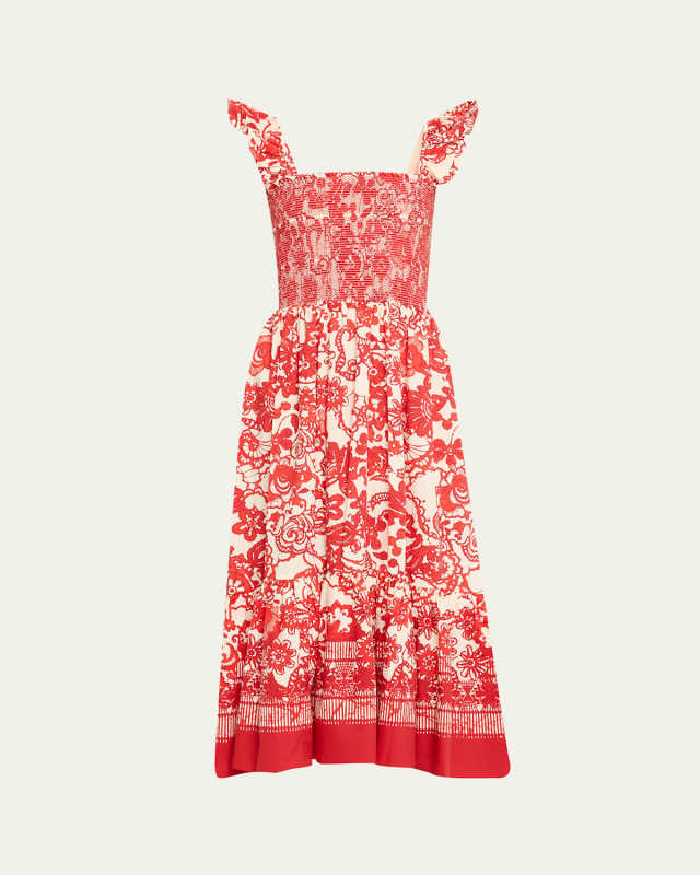 Ruby Square-Neck Midi Dress